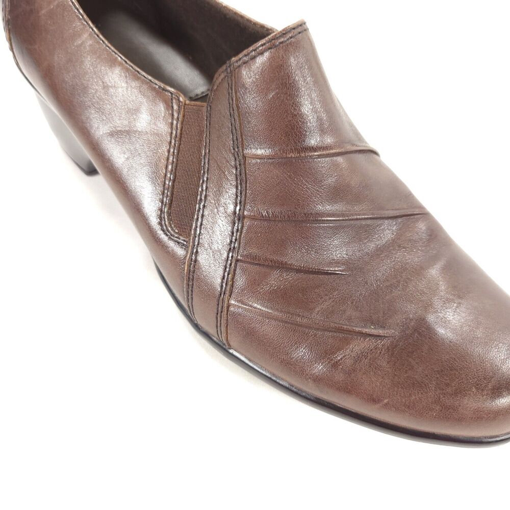 Clarks Partridge Slip On Casual Block Heel Loafer… - image 8